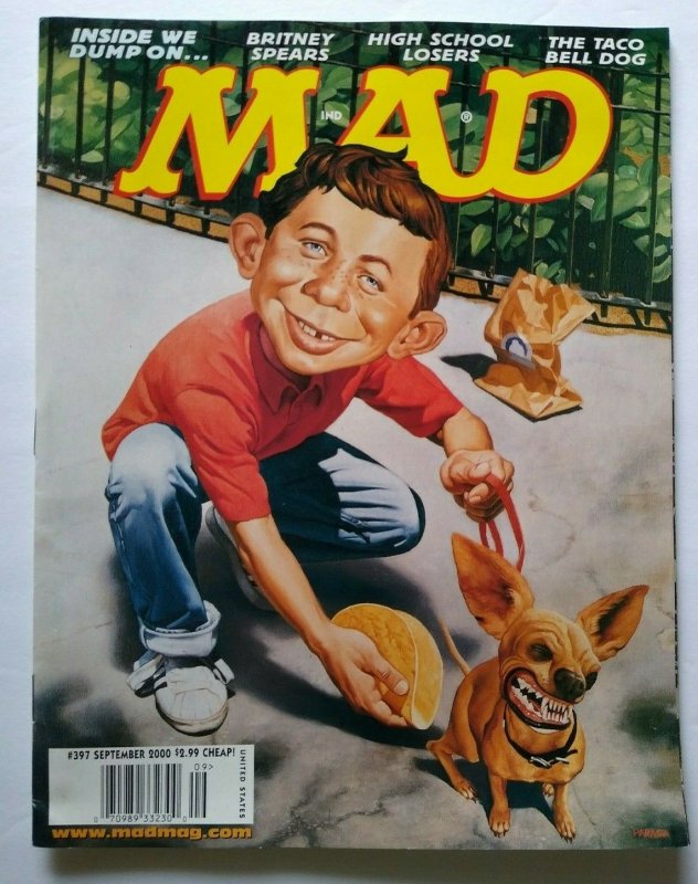 MAD Magazine Sept 2000 No 397 Britney Spears The Taco Bell Dog High Blondie 