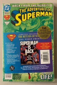 Adventures of Superman #500 and Superman #78 DC card set (8.0 VF) (1993)