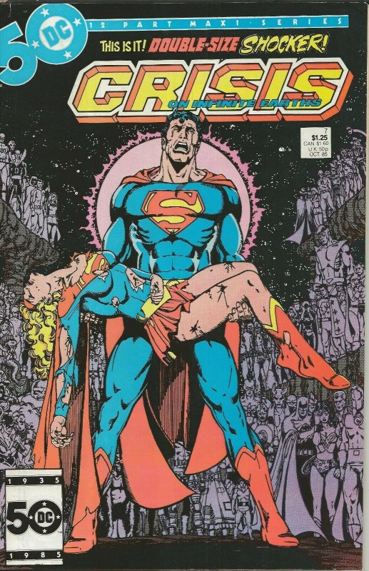 Crisis on Infinite Earths #7 ORIGINAL Vintage 1985 DC Comics Death of Supergirl 