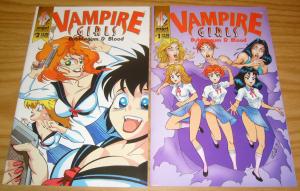 Vampire Girls: Bubblegum & Blood #1-2 VF/NM complete series bad girls angel ent.