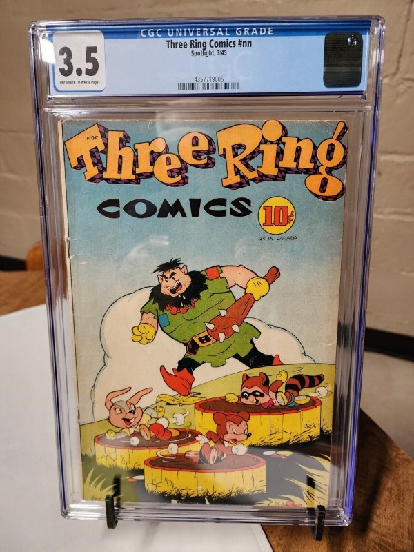 Three Ring Comics #1 CGC 3.5 March 1945