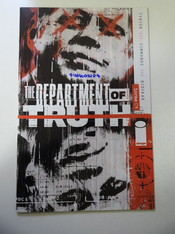 The Department of Truth #1 (2020) VF/NM Condition Signed no cert