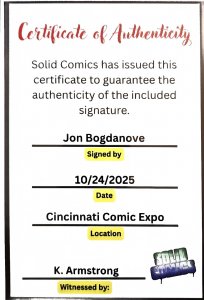 Superman Man Of Steel 18 Signed by Jon Bogdane w/COA