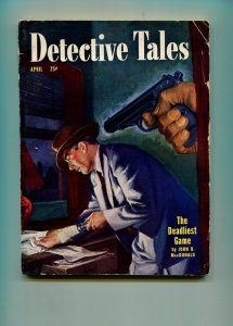 DETECTIVE TALES APRIL 1951-POPULAR PUBLISHING-JOHN D MACDONALD-VG+