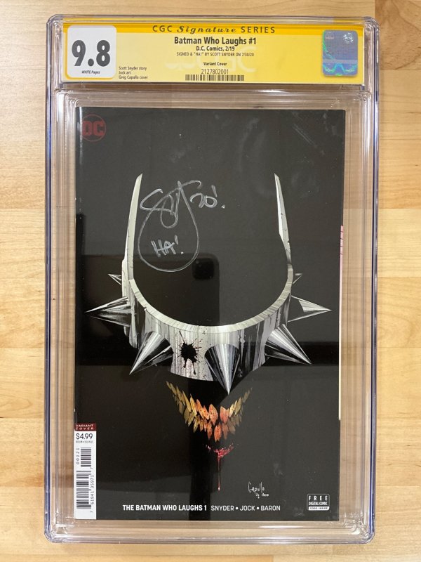 Batman Who Laughs #1  Capullo Cover CGCSS signed Scott Snyder HA!