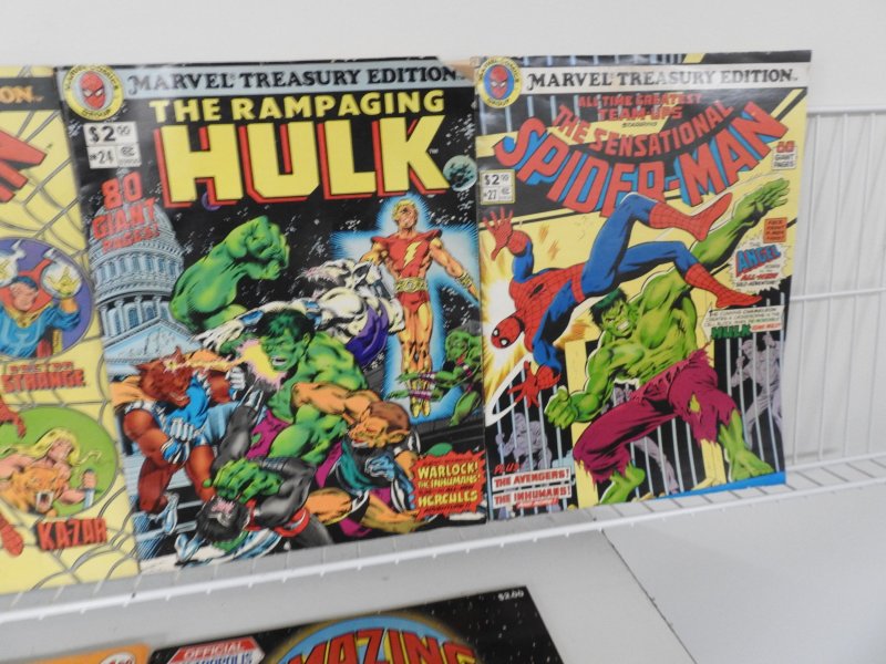 Huge Lot Treasury Edition Comics (30) W/Spidey, Thor, Hulk, Batman+ Avg VG+ Cond