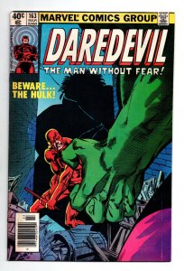 Daredevil #163 newsstand - vs Hulk - Frank Miller - 1980 - FN/VF
