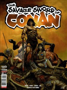 Savage Sword of Conan, The (3rd Series) #1A VF ; Titan | Joe Jusko Magazine