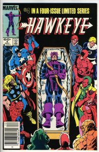 HAWKEYE #4 -  ’83 - 8.0, OW-W - Hawkeye & Mockingbird elope