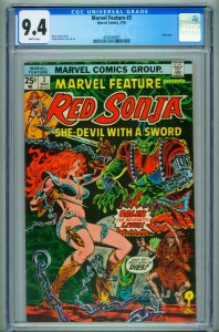Marvel Feature #3 CGC 9.4--RED SONJA--MARVEL--comic book--4048258005