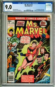 Ms. Marvel #1 (1977) CGC 9.0! White Pages! 1st Carol Danvers as Ms. Marvel!