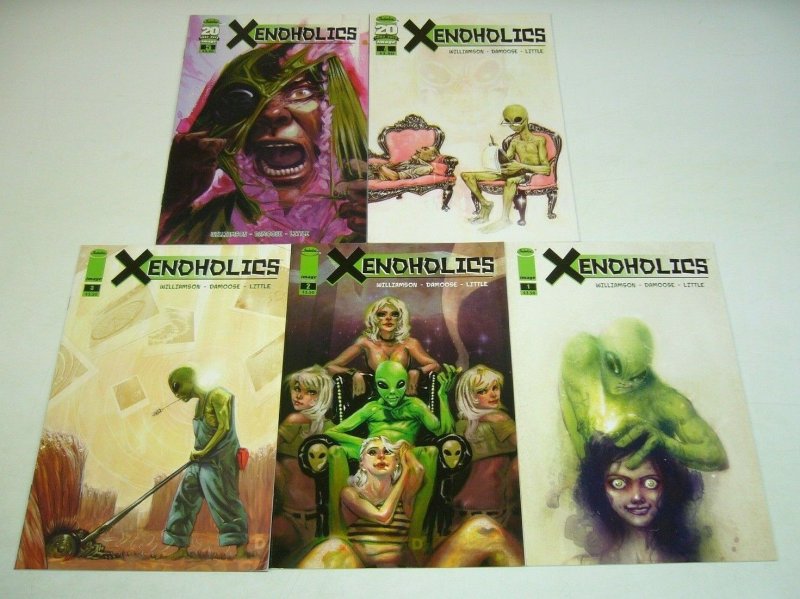 Xenoholics #1-5 VF/NM complete series alcoholics anonymous for alien abductees