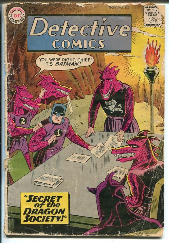 Detective #273 1959-DC-Batman-John Jones-Dragon Society-FR