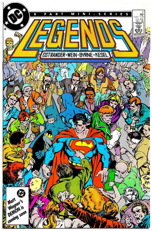 LEGENDS #1 - 6 (1986-87) 8.5 VF+  Complete Mini-Series! - Giant DC Crossover!