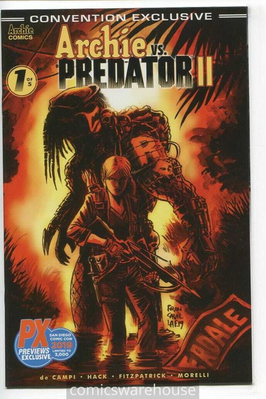 ARCHIE VS PREDATOR 2 (2019 ARCHIE) #1 VARIANT SDCC 2019 FRANCAVILLA NM BGPR2U