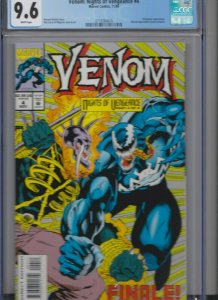 VENOM: NIGHT OF VEGENANCE #4 CGC 9.6 WHITE 8/94  MARVEL