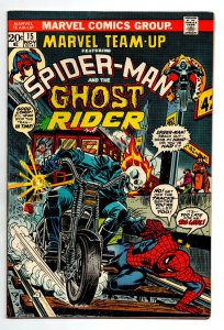 Marvel Team-Up #15 - Spider-man - Ghost rider - 1st Orb - KEY - 1973 - (-VF)