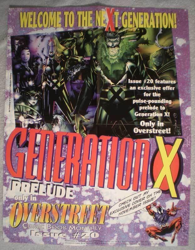 GENERATION X Promo poster, 17 x 22,  Unused, more Marvel in our store