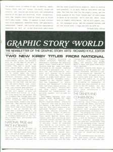 Graphic Story World # 1 1971-1st issue-newsletter format-Disneyland Comic Con-VG