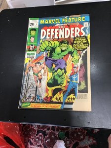 Marvel Feature #1 (1971) 1st appearance the Defenders! Fair!  1/4th front cover!