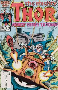 Thor #371 FN ; Marvel | 1st Appearance Justice Peace