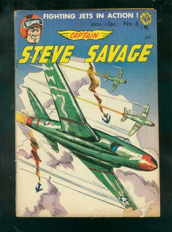 CAPTAIN STEVE SAVAGE #6-1954-KOREAN WAR-WALLY WOOD ART  G