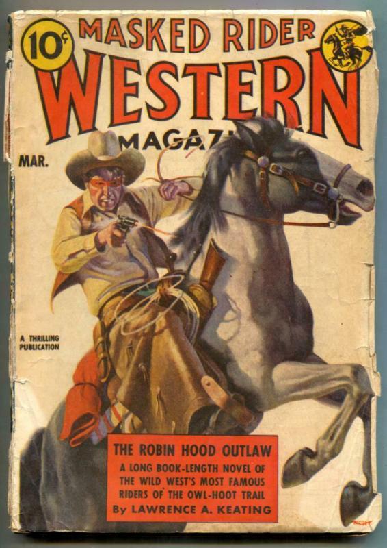 Masked Rider Western Pulp March 1938- Robin Hood Outlaw