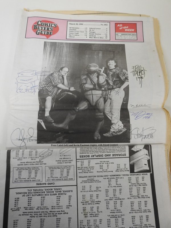 Comics Buyer's Guide #854 (1990) Signed and Remarked no cert