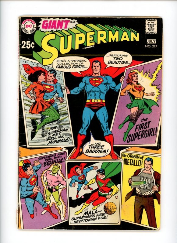 Superman #217  G/VG  1969