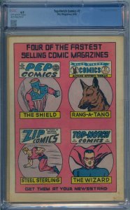 TOP-NOTCH COMICS #7 CGC 6.0 WIZARD SHIELD CROSSOVER