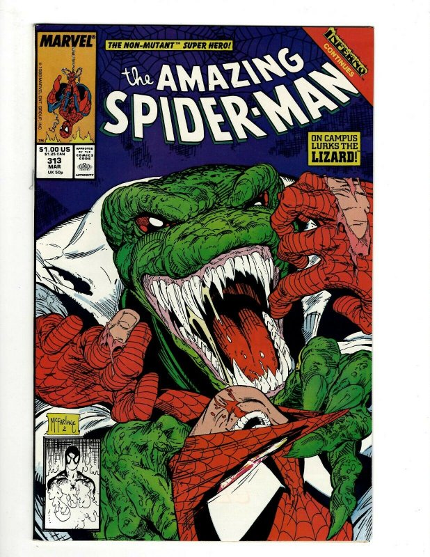 Amazing Spider-Man # 313 NM Marvel Comic Book Venom McFarlane Goblin Lizard OF2
