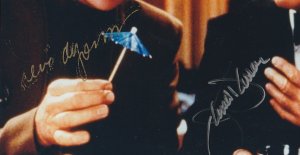 Autographed Rene` Aubonjonois /James Darren Deep Space Nine photo(No C.O.A.)