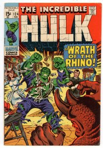 The Incredible Hulk #124 (1970) .  See Discription.  (12)