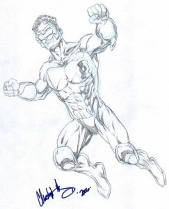 Green Lantern: Kyle Rayner - 2006 Signed art by Chris Ivy