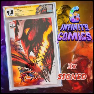 Venom #3  SS 3x CGC 9.8 signed by Stegman, Cates & Kirkham ?️1st App of Knull