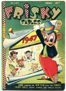 Frisky Fables Vol. 2 #11 1947- Calendar cover Golden Age Funny Animals FN-