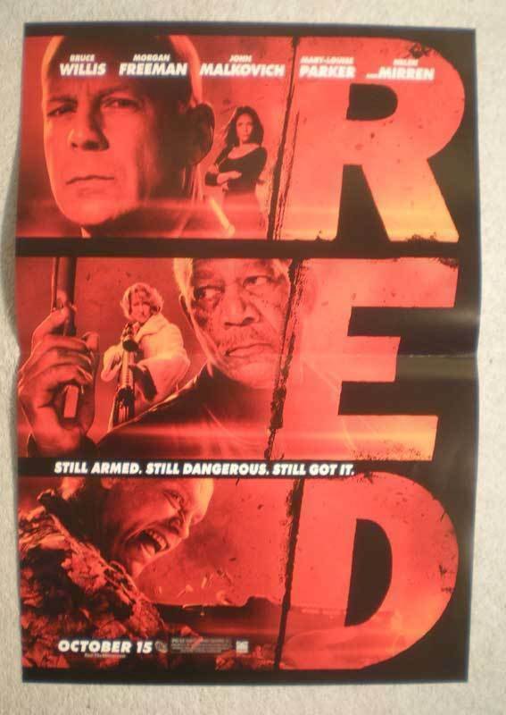 RED Promo Poster, Bruce Willis,  11x17, 2010, Unused, more in our store