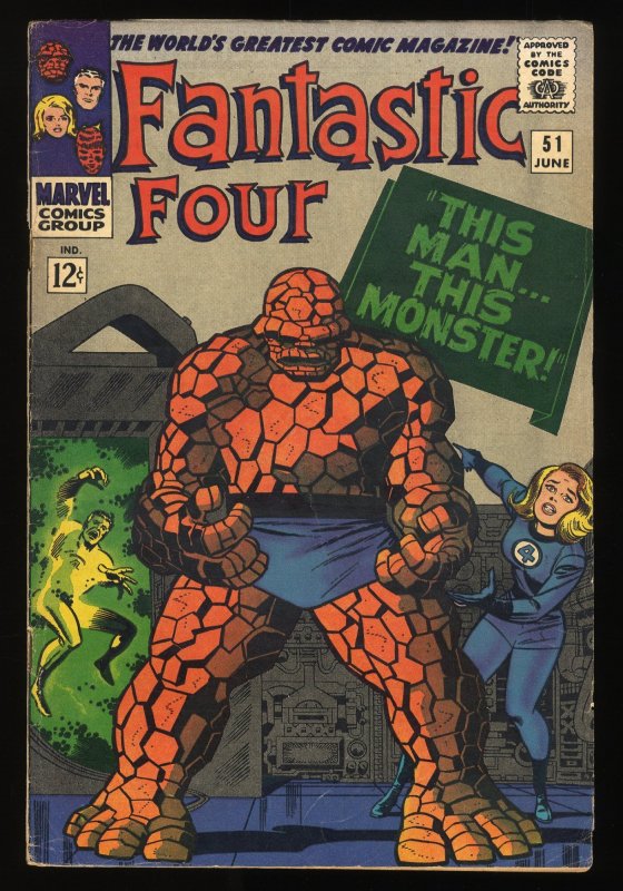 Fantastic Four #51 FN- 5.5 See Description (Qualified)