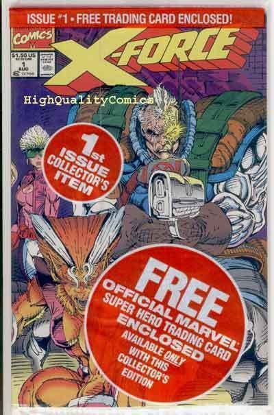 X-FORCE #1, NM-, w/ trading card, Cable, ShatterStar, more in store, 1991