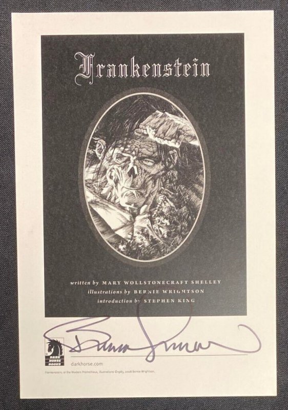 Frankenstein Mary Shelley Hardcover (EX) 2008 Signed by Bernie Wrightson w COA