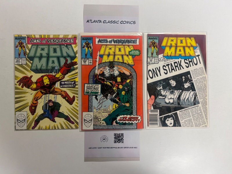 3 Iron Man Marvel Comic Books # 243 250 251 Defenders Avengers Spiderman 81 SM5