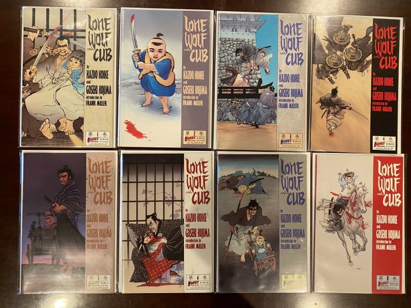 Lone Wolf and Cub First Publishing lot #1-12 #1 is 2nd Print 8.0VF (1987-1988) 