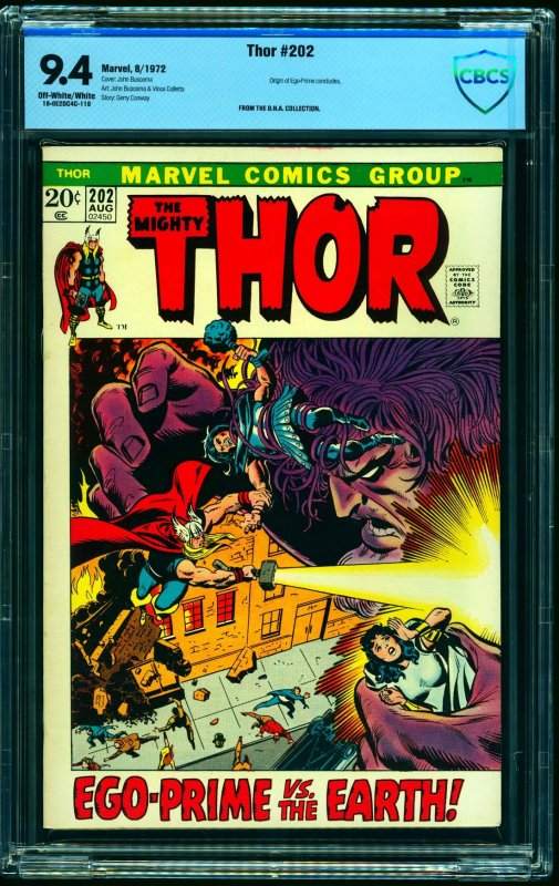 Thor #202 CBCS NM 9.4 Off White to White Marvel Comics