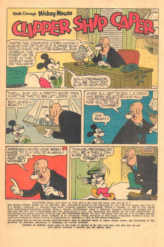 Early '60s Mickeys! MICKEY MOUSE #77&78 1961 Dell Comics  VG/FN  Hubbard...