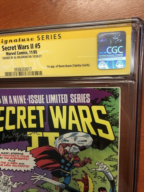 Secret Wars II #5 (CGC SS 9.8) Signed By Al Milgrom!!