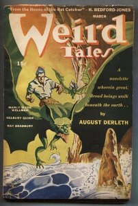 Weird Tales--March 1944--Ray Bradbury--August Derleth--Rare Pulp Magazine