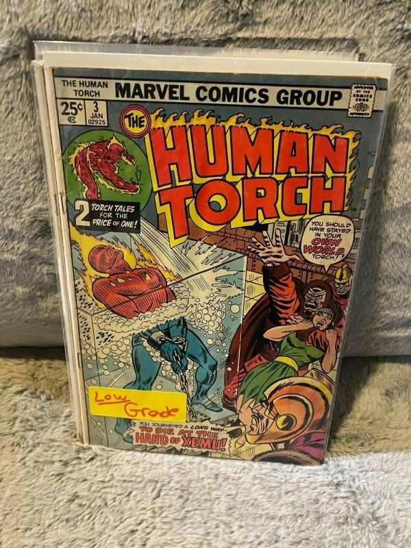 Lot of 4 Books The HUMAN TORCH Issue 2 3 4 5 Low Grade Marvel Comics