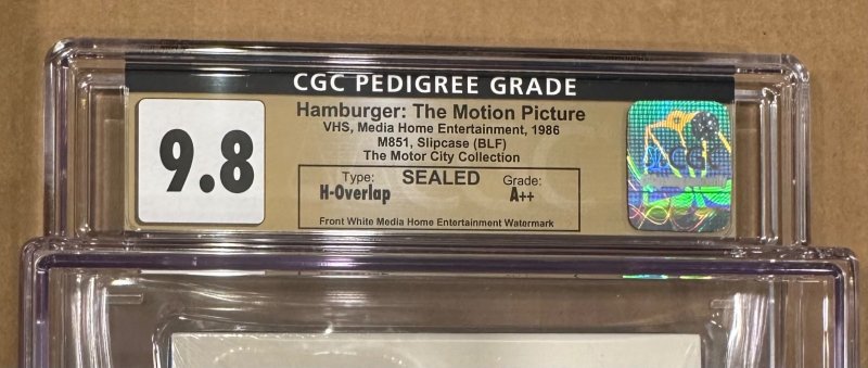 ONE OF A KIND HAMBURGER MOVIE VHS CGC Graded 9.8 A++ Motor City Pedigree