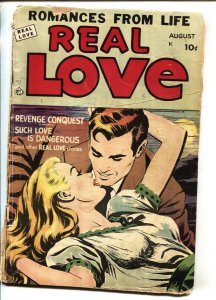 Real Love #27 1949-Ace-headlight cover-spicy poses-LB Cole circus art