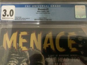 Menace #1 3.0 CGC PRE CODE HORROR - EXTREMELY RARE
